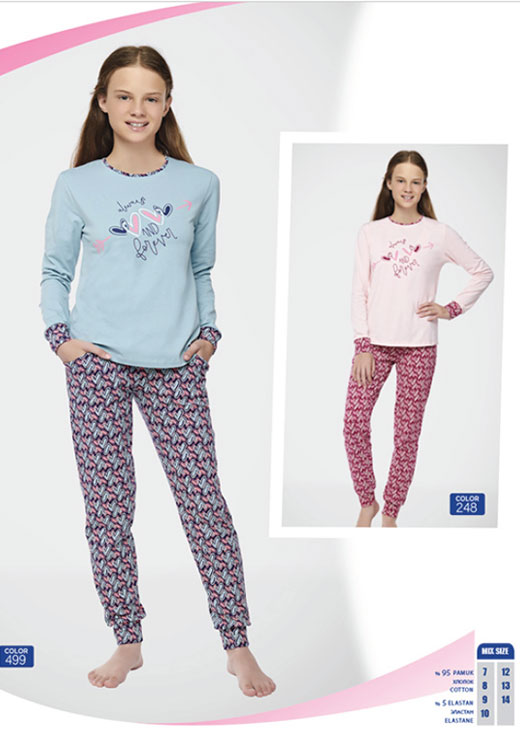 Пижама для девочки 9100-1