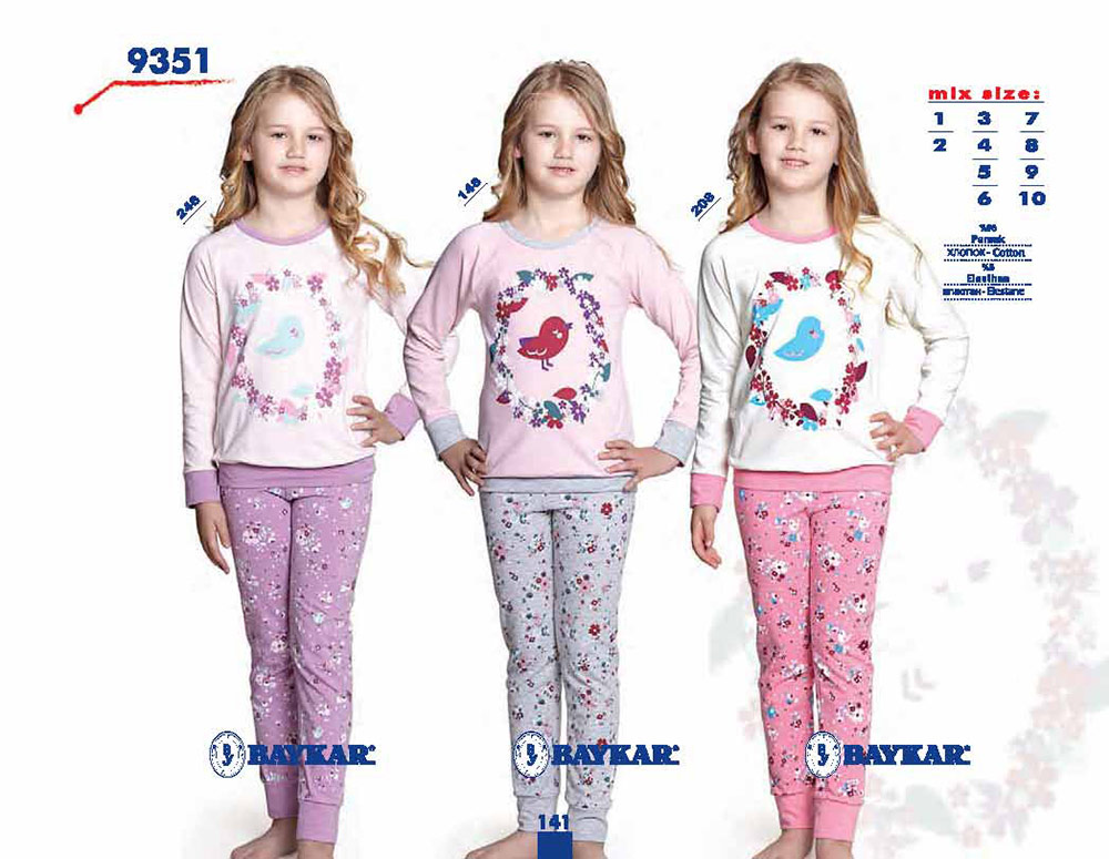 Пижама для девочки 9351