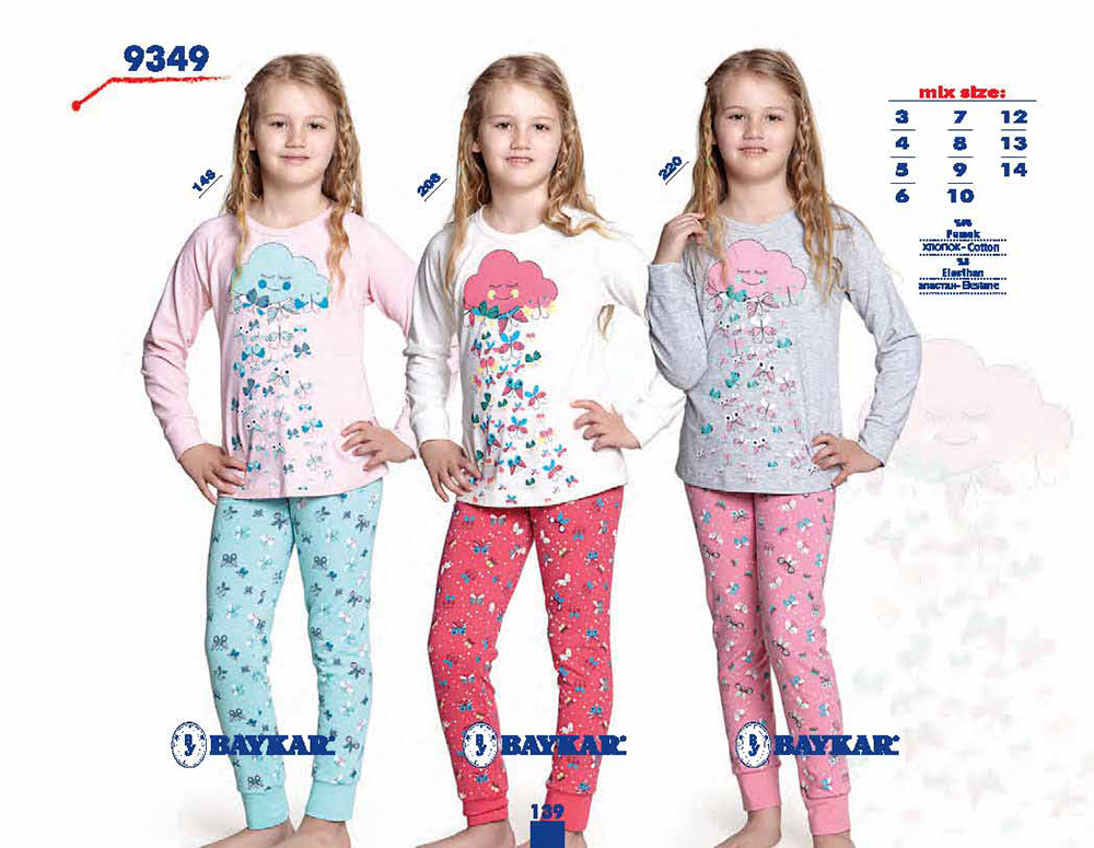 Пижама для девочки 9349