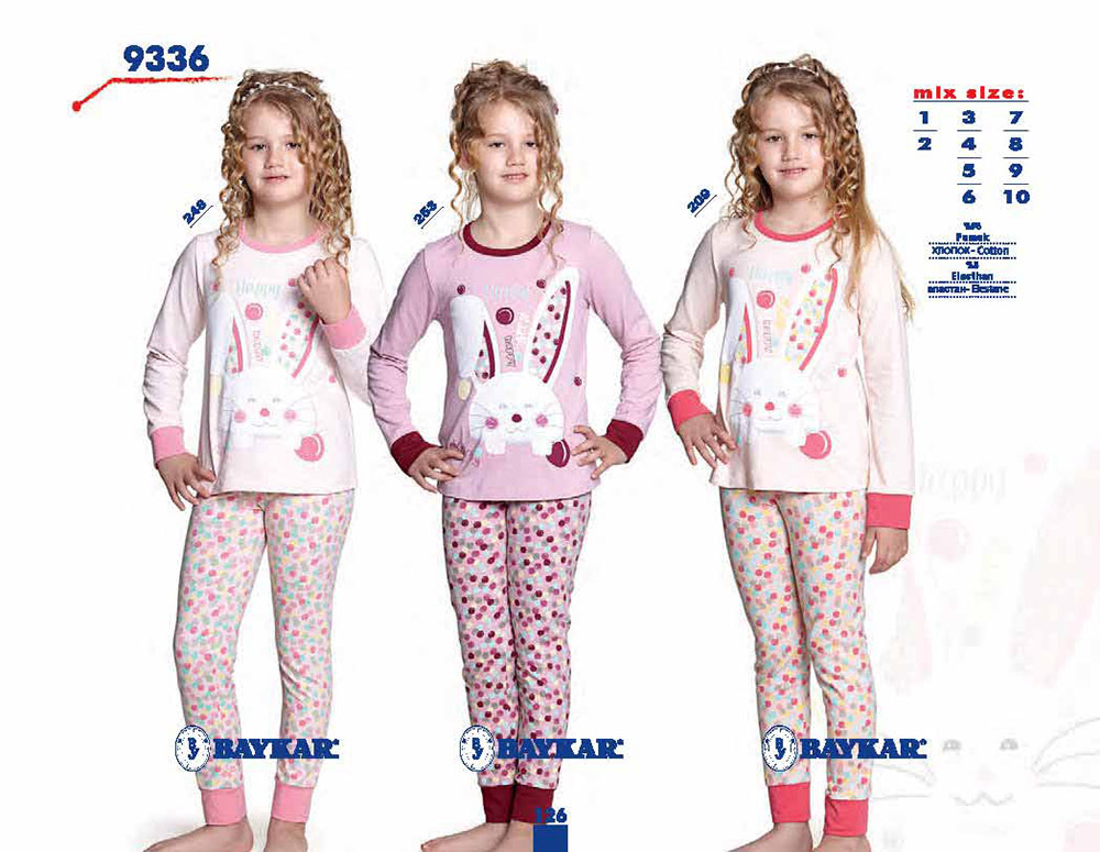 Пижама для девочки 9336