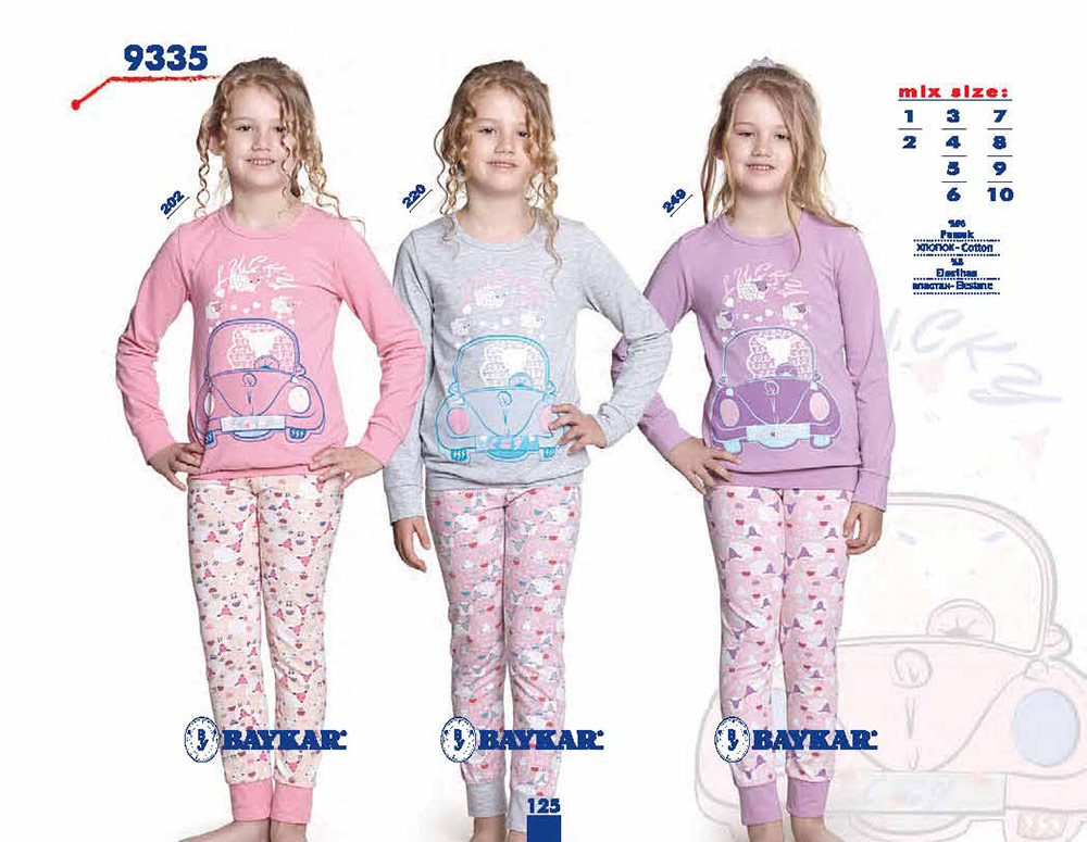 Пижама для девочки 9335